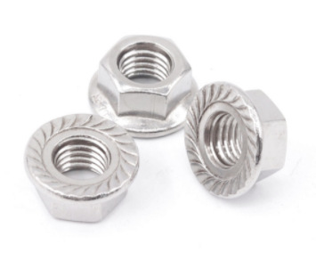 Paidu flange nut metal flange lock nut self-locking nut flange lock nut 304 stainless steel