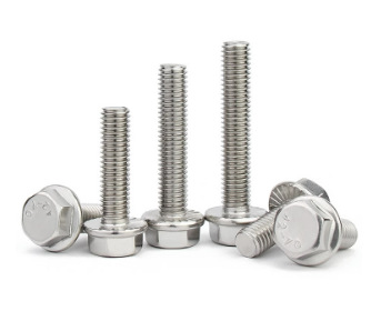 Paidu flange bolt toothed flange screw outer hexagonal screw anti-loose 304 stainless steel GB5789 factory direct sales