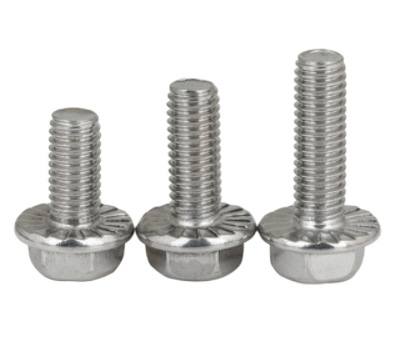 Paidu 304 stainless steel American hex flange bolts with non-slip tooth screws