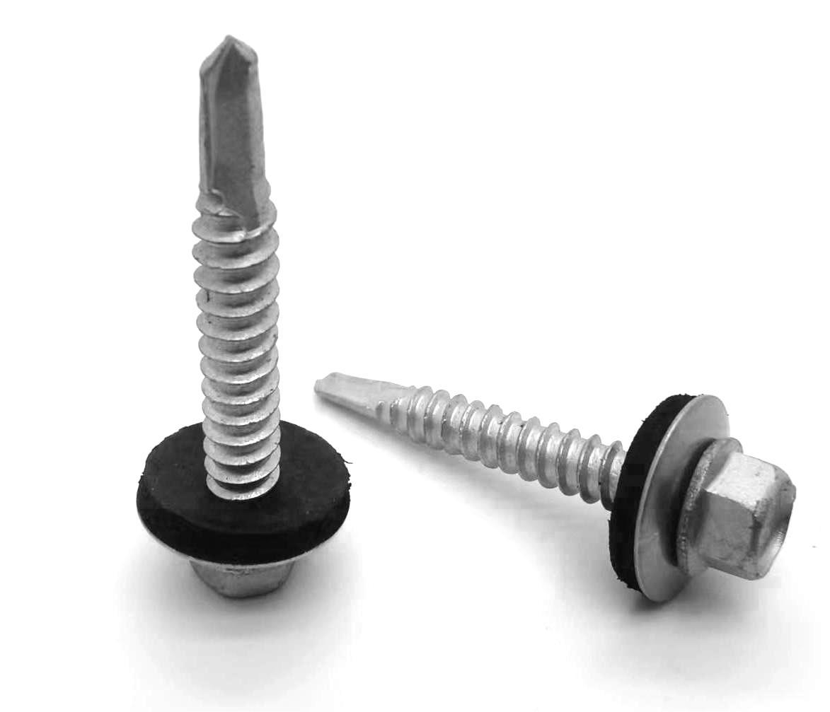 Paidu 304+435 hexagon washer composite drill tail with EPDM pad factory direct sales