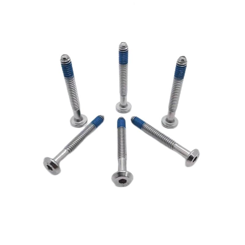 Paidu 304 stainless steel American flat head hex socket screws coated with thread adhesive furniture screws factory direct sales