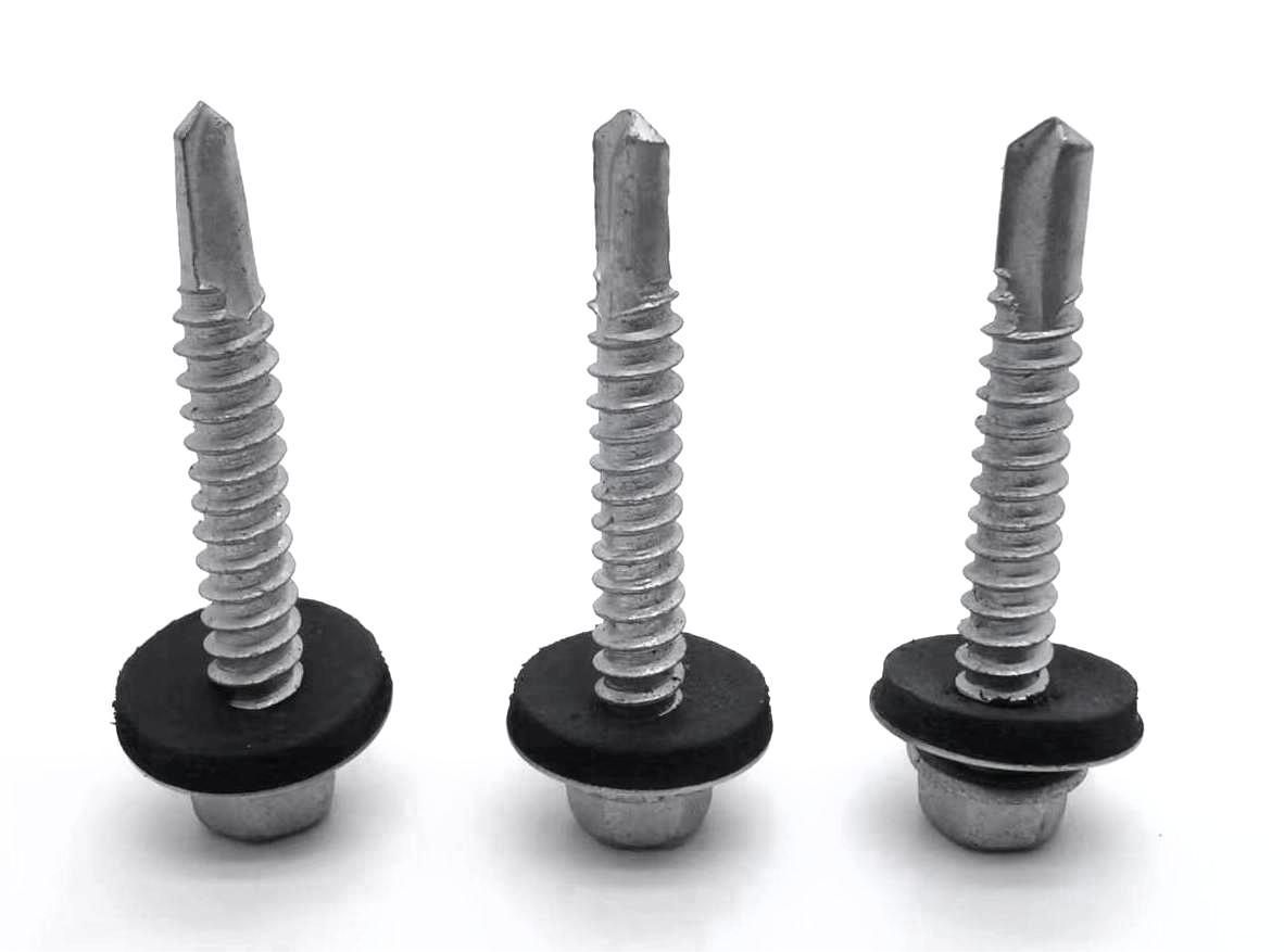 Paidu 304+435 hexagon washer composite drill tail with EPDM pad factory direct sales