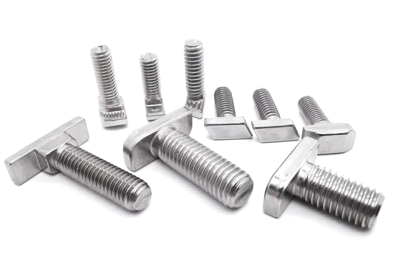 Paidu 304 stainless steel T-bolt T-screw aluminum profile photovoltaic slot square head screw