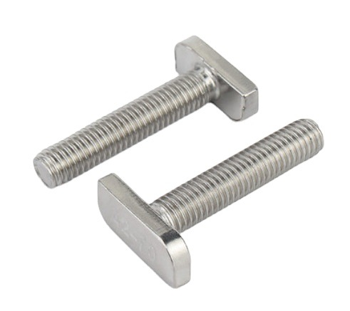 Paidu T-type screws T-type bolts square head screws with teeth for aluminum profile photovoltaic slots M8 304 stainless steel factory direct sales
