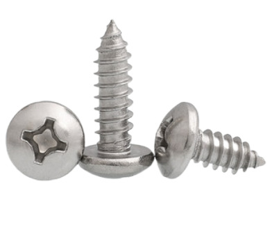 Paidu 304 stainless steel cross recessed pan head self-tapping nail round head self-tapping screw GB845 extended wood screw