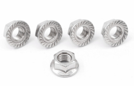 Paidu flange nut metal flange lock nut self-locking nut flange lock nut 304 stainless steel