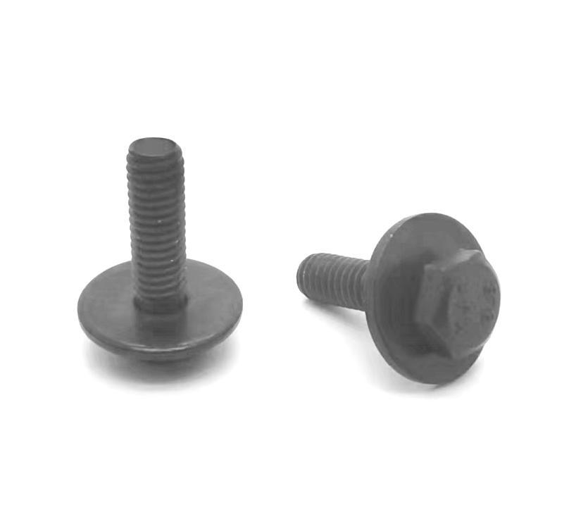 Paidu outer hexagon two combination screw flat washer combination bolt black zinc-nickel alloy grade 8.8 factory direct sales