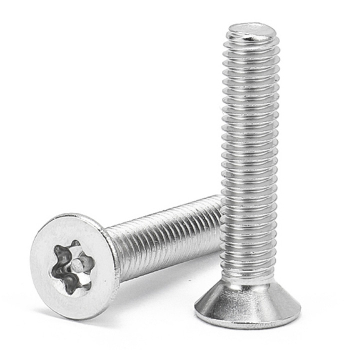 Paidu anti-theft screw plum blossom slot with column screw anti-theft screw countersunk head plum blossom screw 304 stainless steel factory direct sales