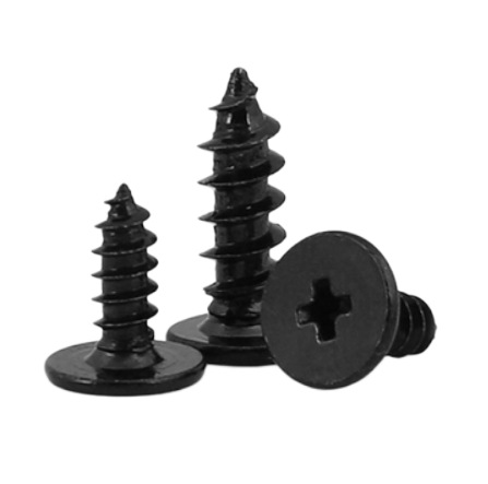 Paidu 304 stainless steel cross flat head self-tapping screw flat head screw black zinc screw black flat head self-tapping