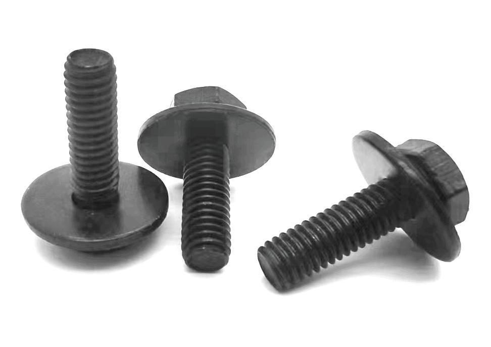 Paidu outer hexagon two combination screw flat washer combination bolt black zinc-nickel alloy grade 8.8 factory direct sales