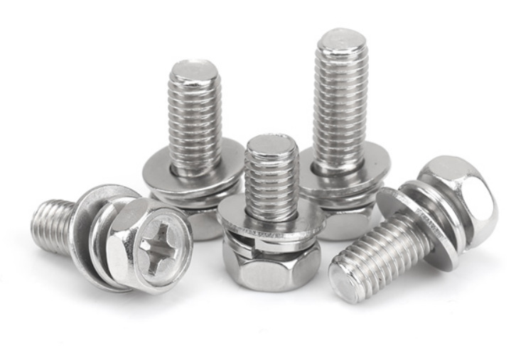 Paidu 304 stainless steel cross outer hexagonal three combination screw recess combination bolt GB9074.13 factory direct sale