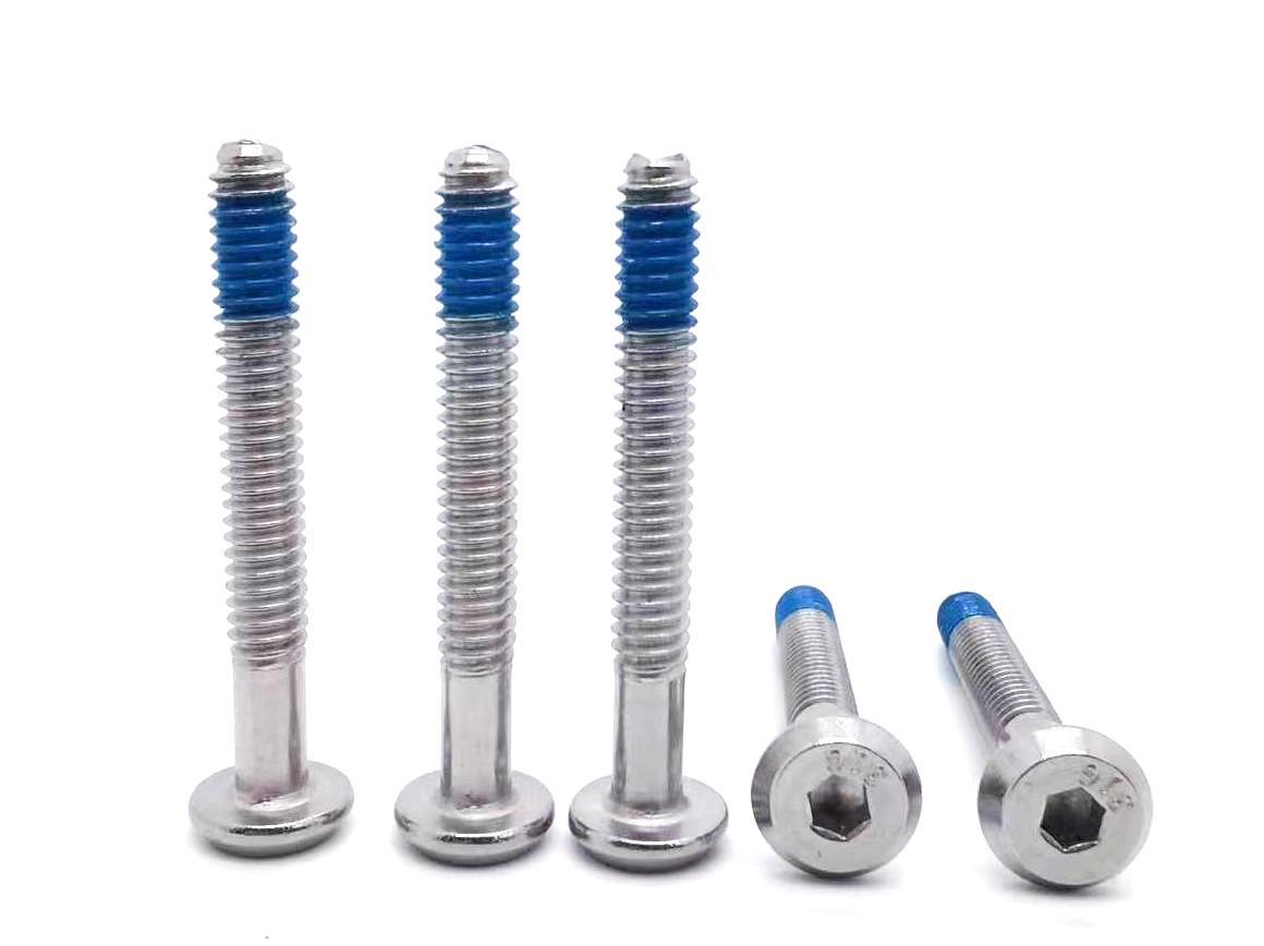 Paidu 304 stainless steel American flat head hex socket screws coated with thread adhesive furniture screws factory direct sales