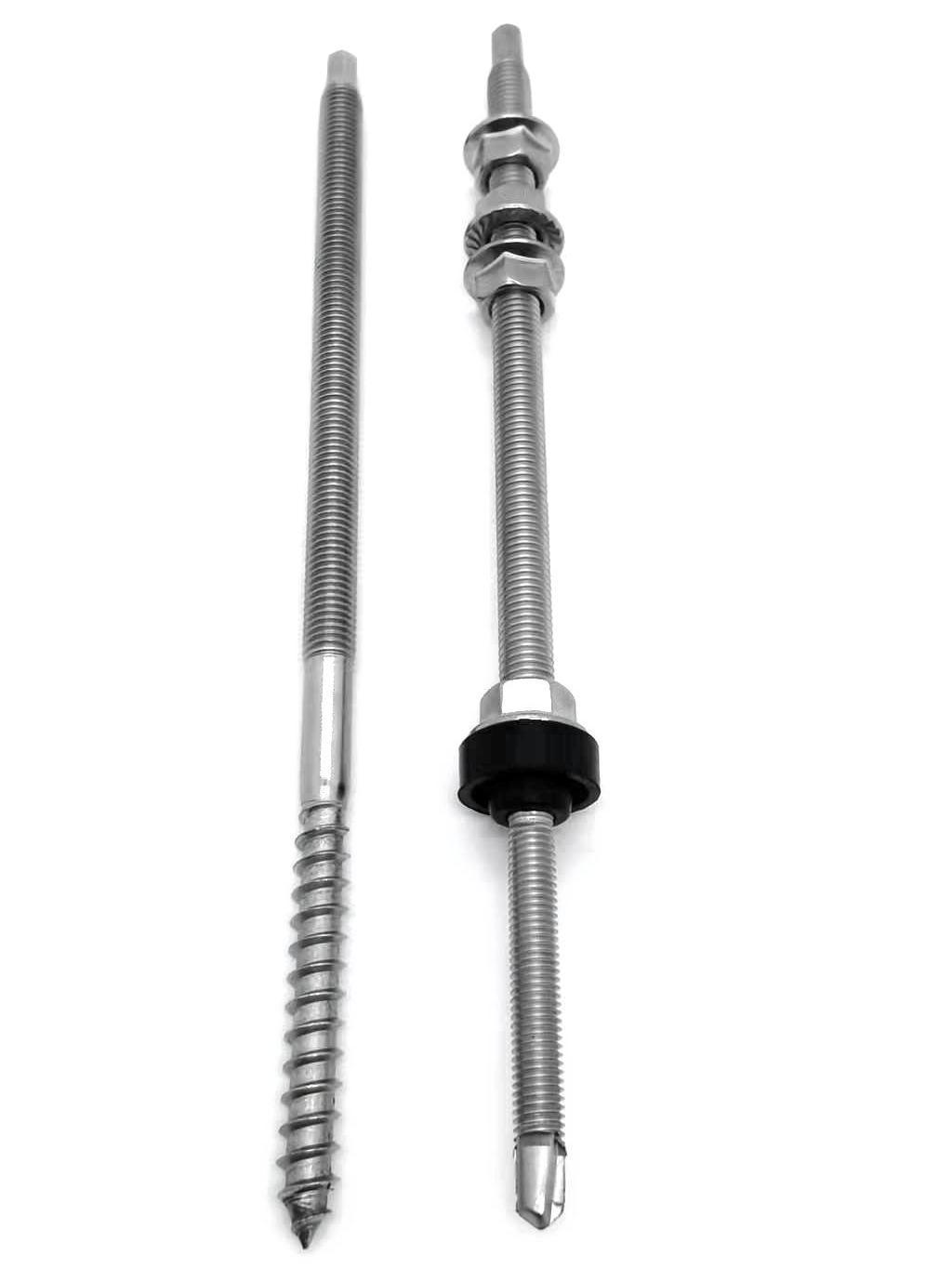 Paidu double-headed machine wood tooth screw photovoltaic bolt accessory bracket fixed with self-tapping nail custom 304 stainless steel