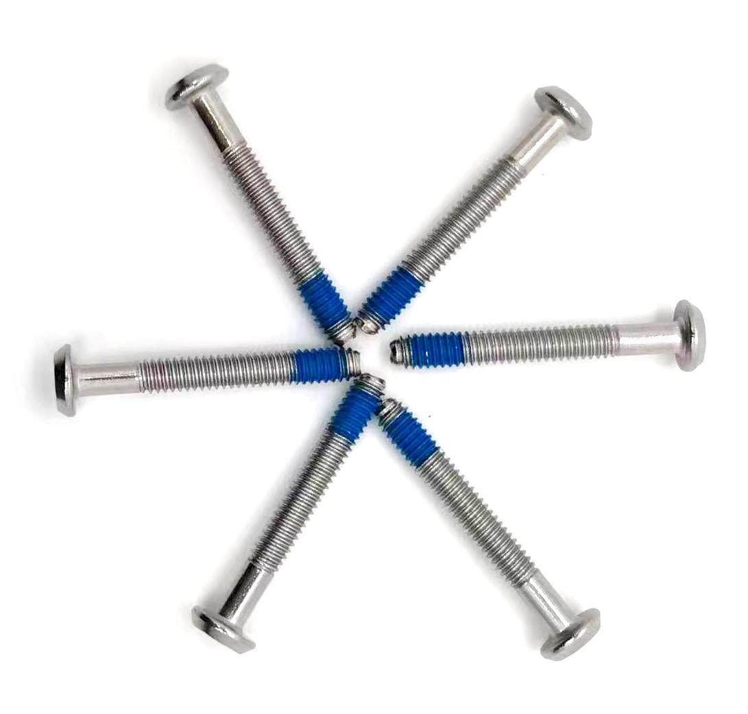 Paidu 304 stainless steel American flat head hex socket screws coated with thread adhesive furniture screws factory direct sales