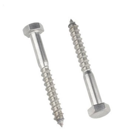 Paidu 304 stainless steel hexagonal self-tapping screw external hexagonal wood screw self-tapping bolt half tooth screw DIN571