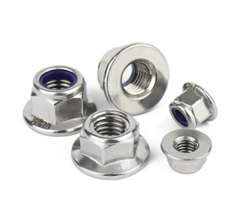Paidu flange nut nylon anti-loose nut self-locking anti-slip locking screw cap GB6183.1 304 stainless steel