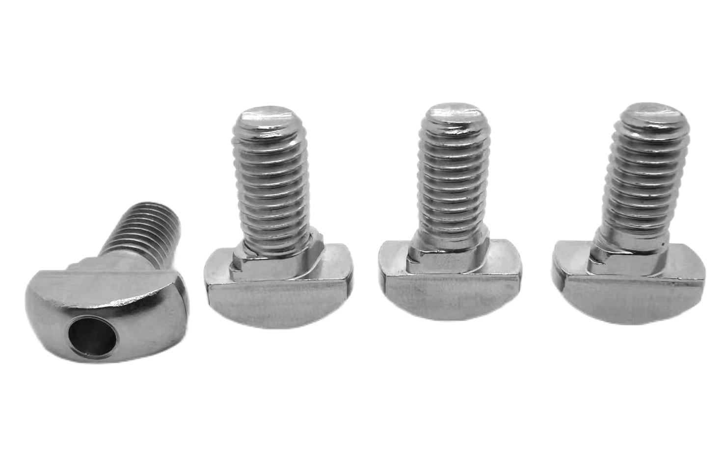 Paidu 304 stainless steel material custom T-bolt aluminum profile photovoltaic slot with t-type screw M6M8M10