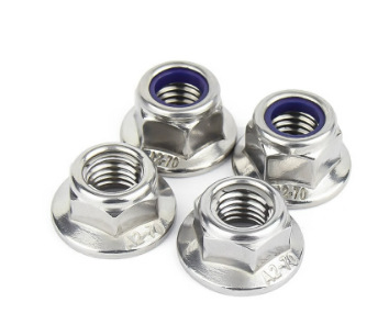 Paidu flange nut nylon anti-loose nut self-locking anti-slip locking screw cap GB6183.1 304 stainless steel