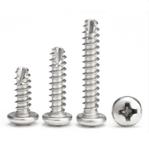 Paidu 410 stainless steel cross recessed pan head self-tapping screws with cut tail screws