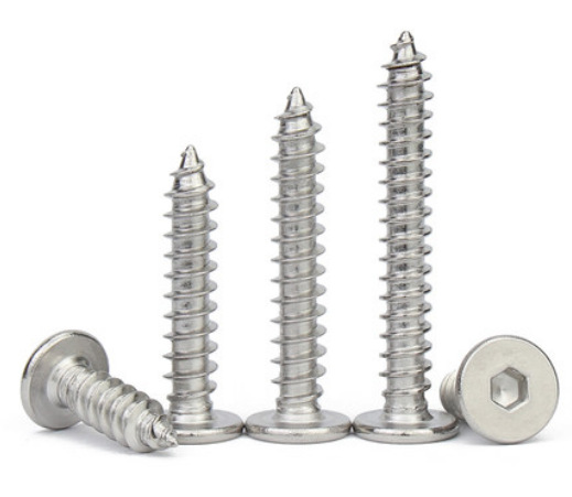 Paidu 304 stainless steel flat head inner hexagon self-tapping screw large flat head self-tapping thin head self-tapping screw non-standard self-tapping screw