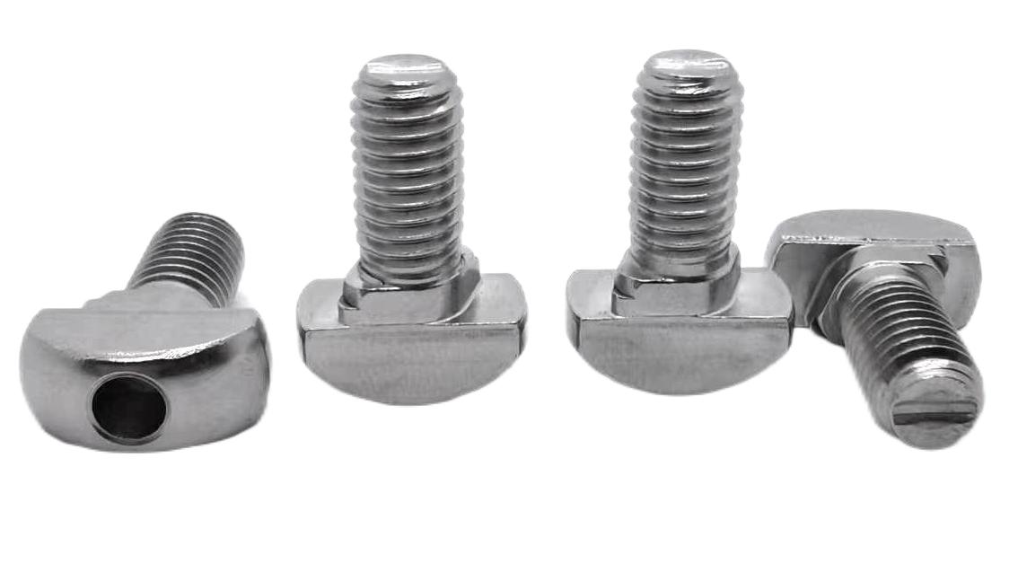 Paidu 304 stainless steel material custom T-bolt aluminum profile photovoltaic slot with t-type screw M6M8M10