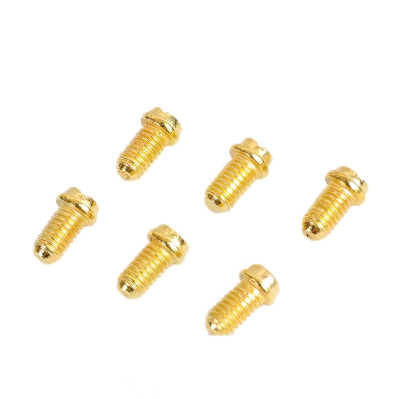 Paidu m2-m6 terminal screw flat head cylindrical head small screw eleven-character round tail screw copper-plated switch screw