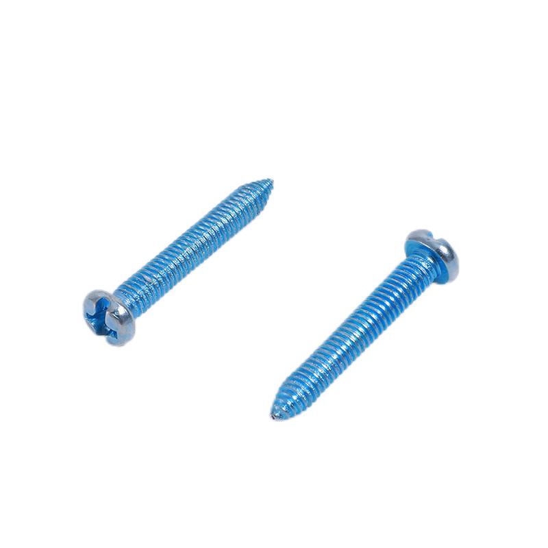 Paidu manufacturers supply M3M3.5M4 pointed eleven-character galvanized screw self-tapping screw wall switch box packing screw