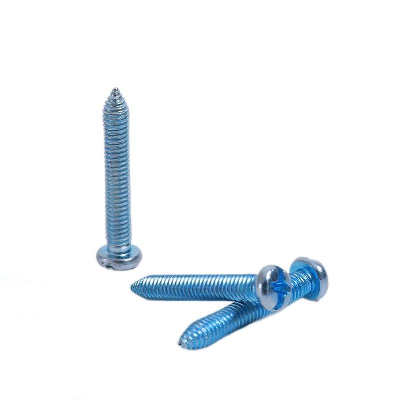 Paidu manufacturers supply M3M3.5M4 pointed eleven-character galvanized screw self-tapping screw wall switch box packing screw