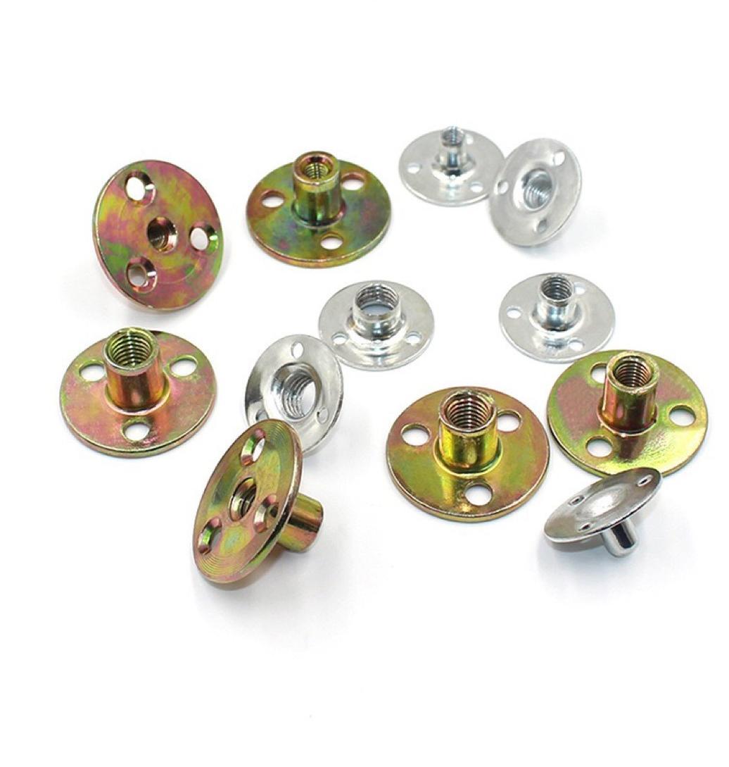 Paidu M6M8M10*37*17 M12 iron plate nut furniture splint to lock three-hole nut sofa foot lock nut