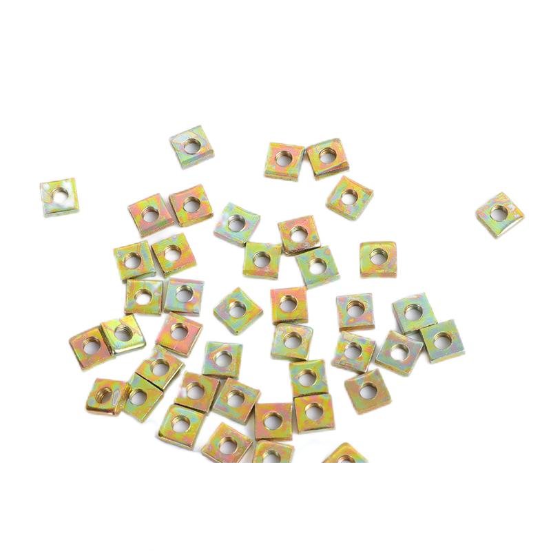 Paidu white-plated and color-plated stretch square gasket M3-M6, galvanized square crimping wire, square gasket, square nut, complete specifications