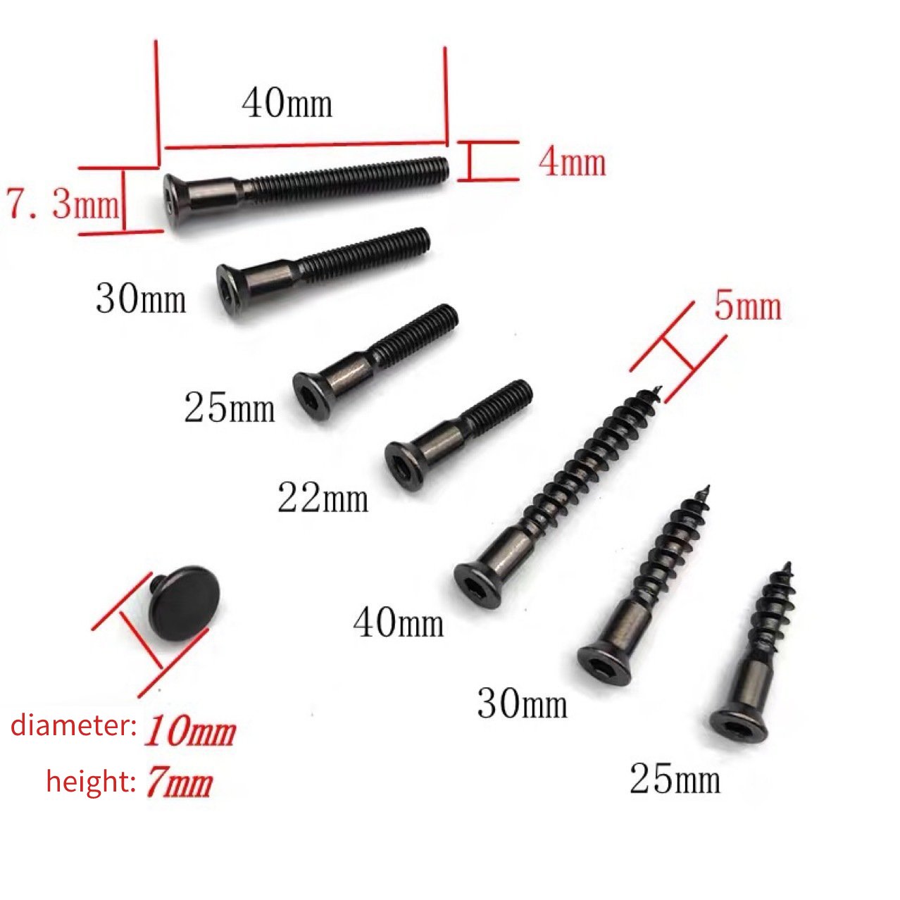 Paidu manufacturer wholesale high-end furniture decorative screws drawer handle screws plum blossom hexagonal nickel high-definition self-tapping screws