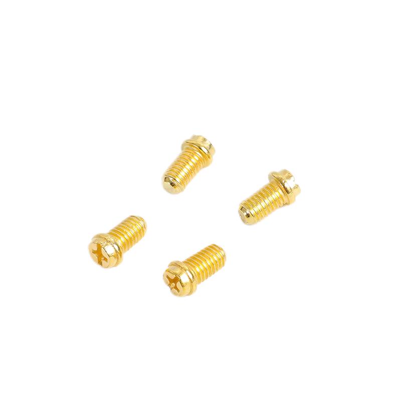 Paidu m2-m6 terminal screw flat head cylindrical head small screw eleven-character round tail screw copper-plated switch screw