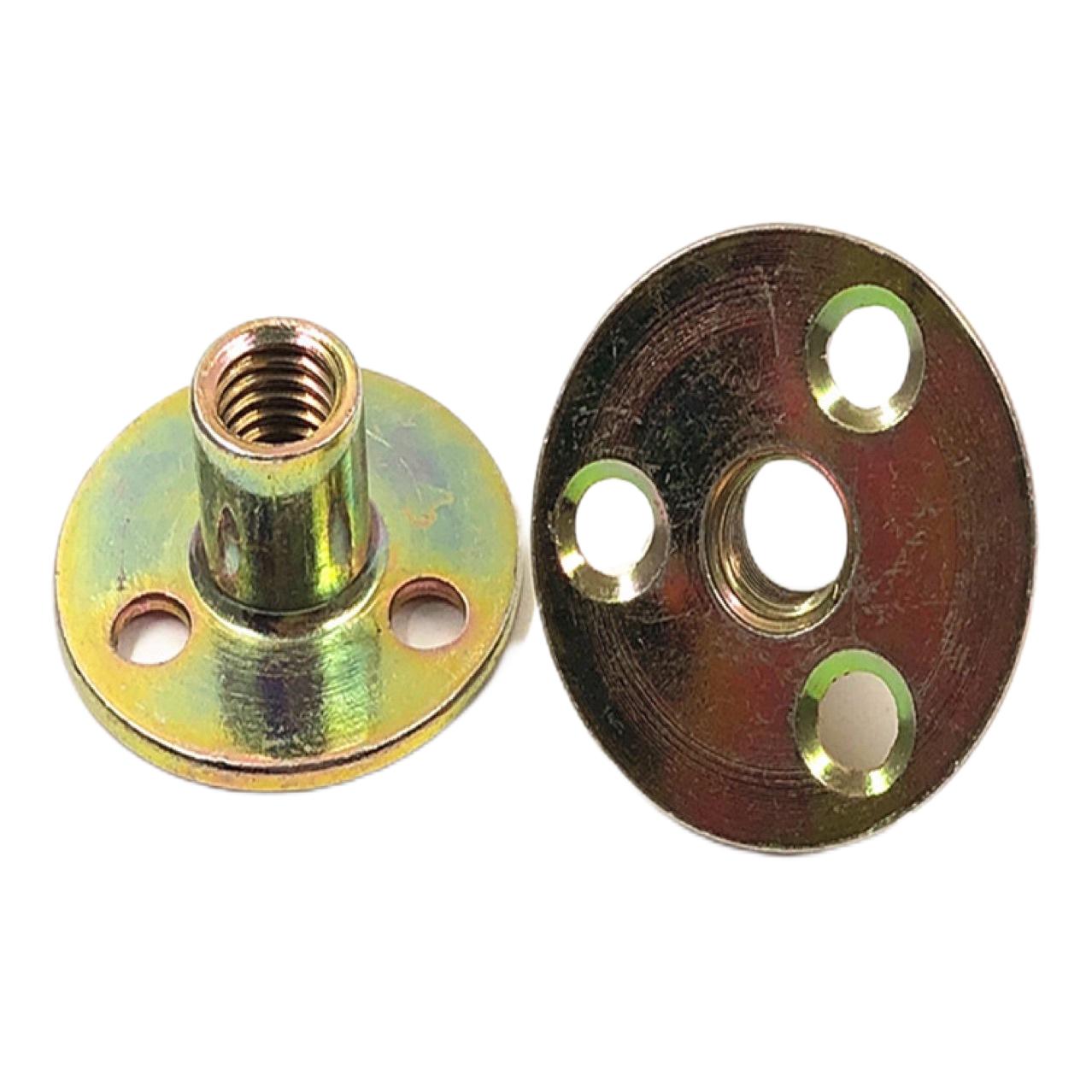 Paidu M6M8M10*37*17 M12 iron plate nut furniture splint to lock three-hole nut sofa foot lock nut