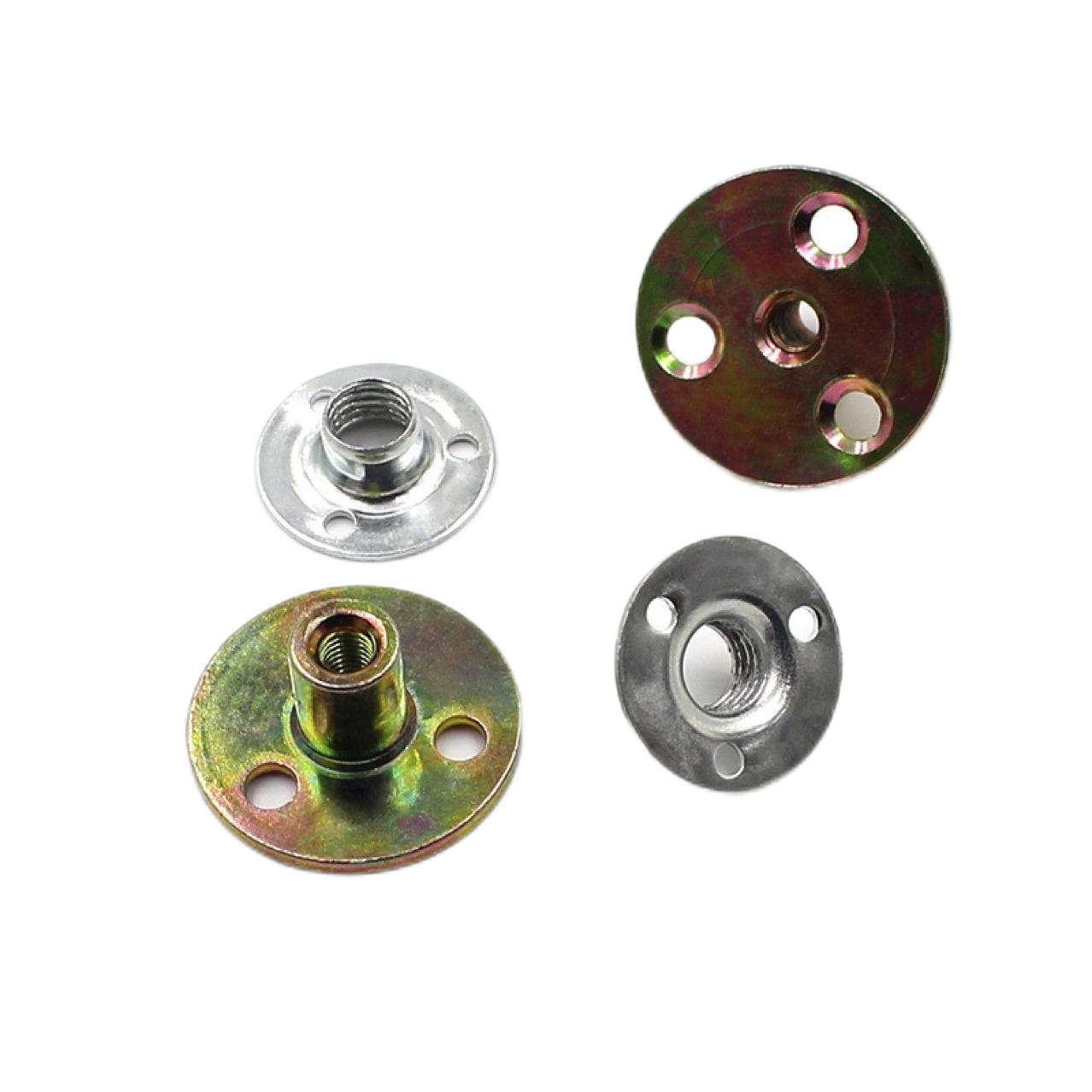 Paidu M6M8M10*37*17 M12 iron plate nut furniture splint to lock three-hole nut sofa foot lock nut