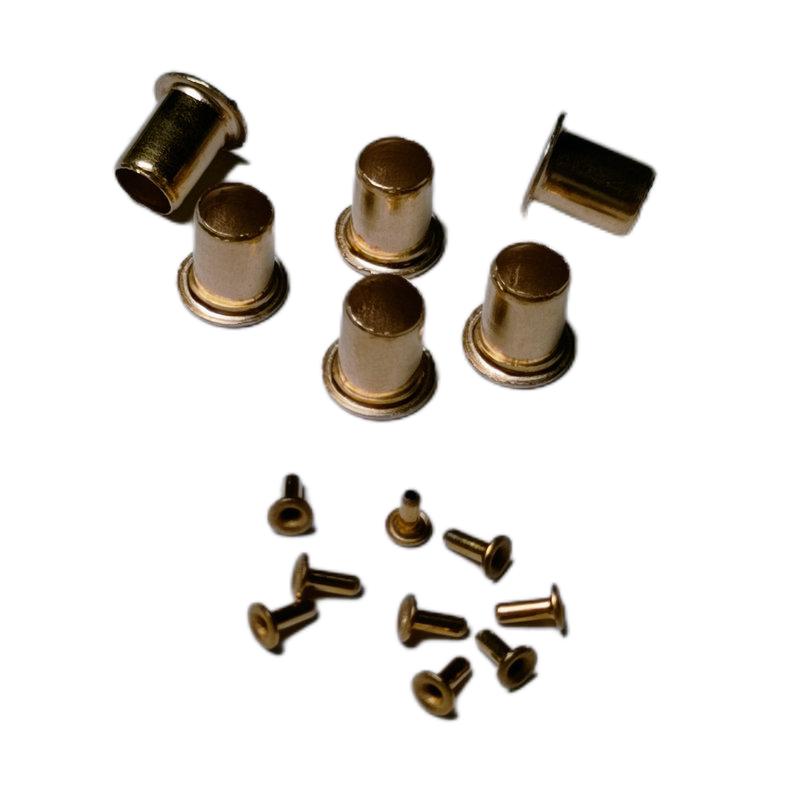 Paidu heavy truck brake pad rivets iron copper hollow rivets, corneye flat round head rivets brass hollow nails in stock