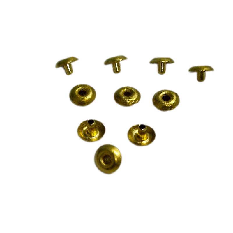 Paidu stainless steel copper step rivets non-standard copper cap semi-hollow step round head flat head polished rivets wholesale in stock