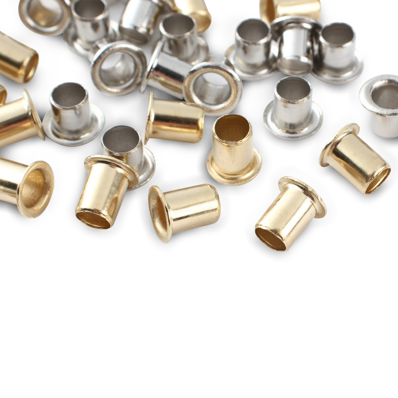 Paidu stamping parts manufacturer copper and aluminum hollow rivets flat head rivets semi-hollow brass rivets round head hollow aluminum rivets