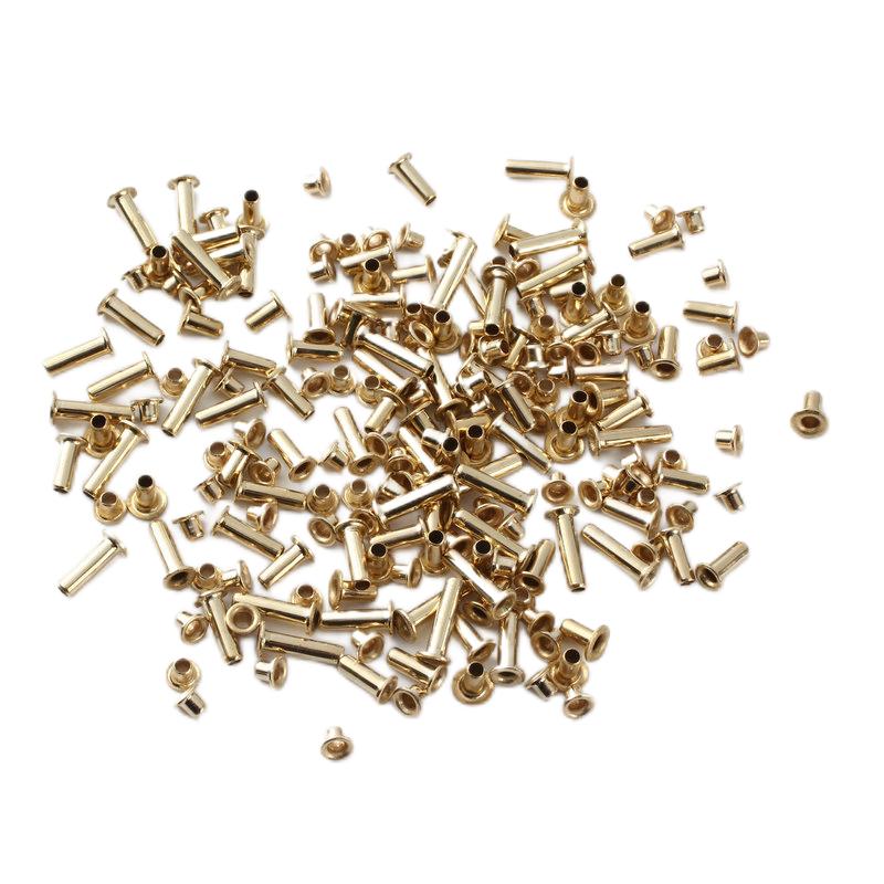 Paidu stamping parts manufacturer copper and aluminum hollow rivets flat head rivets semi-hollow brass rivets round head hollow aluminum rivets