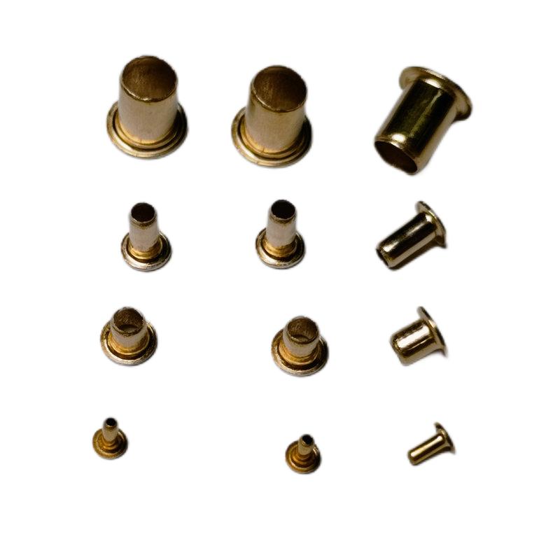Paidu heavy truck brake pad rivets iron copper hollow rivets, corneye flat round head rivets brass hollow nails in stock