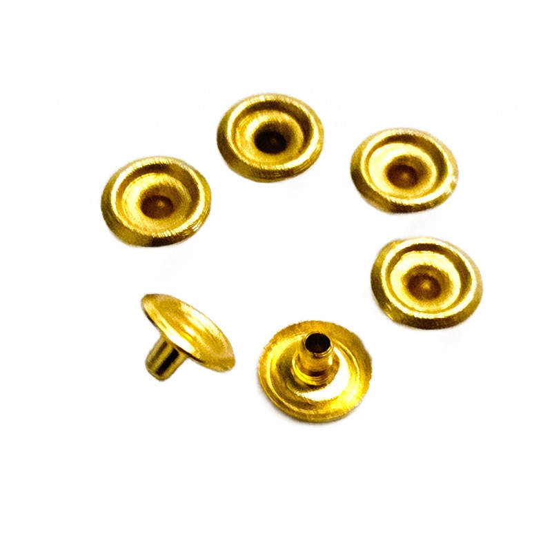 Paidu stainless steel copper step rivets non-standard copper cap semi-hollow step round head flat head polished rivets wholesale in stock