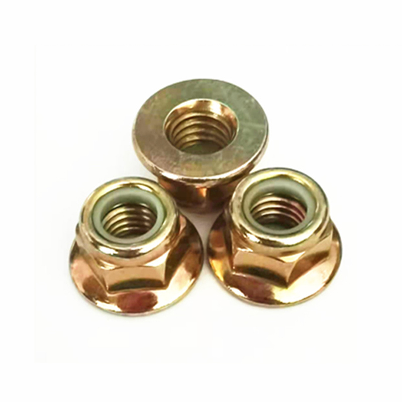 Paidu Hexagonal flange locknut nut nut cap Salt spray color zinc 120 hours flat head quality assurance M5M6M8M10M12