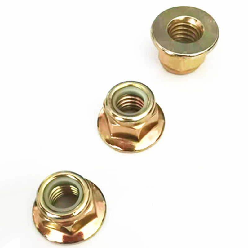 Paidu Hexagonal flange locknut nut nut cap Salt spray color zinc 120 hours flat head quality assurance M5M6M8M10M12