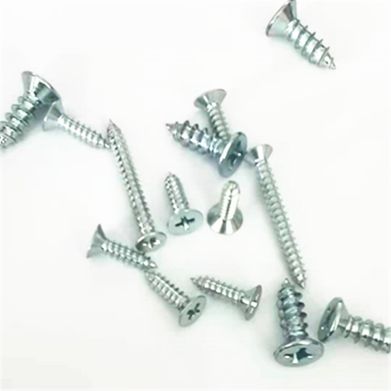 Paidu GB846-76 Cross countersunk head self-tapping screws blue and white zinc quality assurance specifications complete