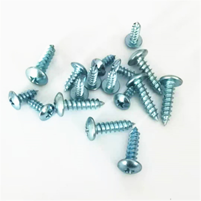 Paidu JISB1122T cross large flat head self-tapping nail blue and white zinc tip tail manufacturer direct sales quality assurance specifications