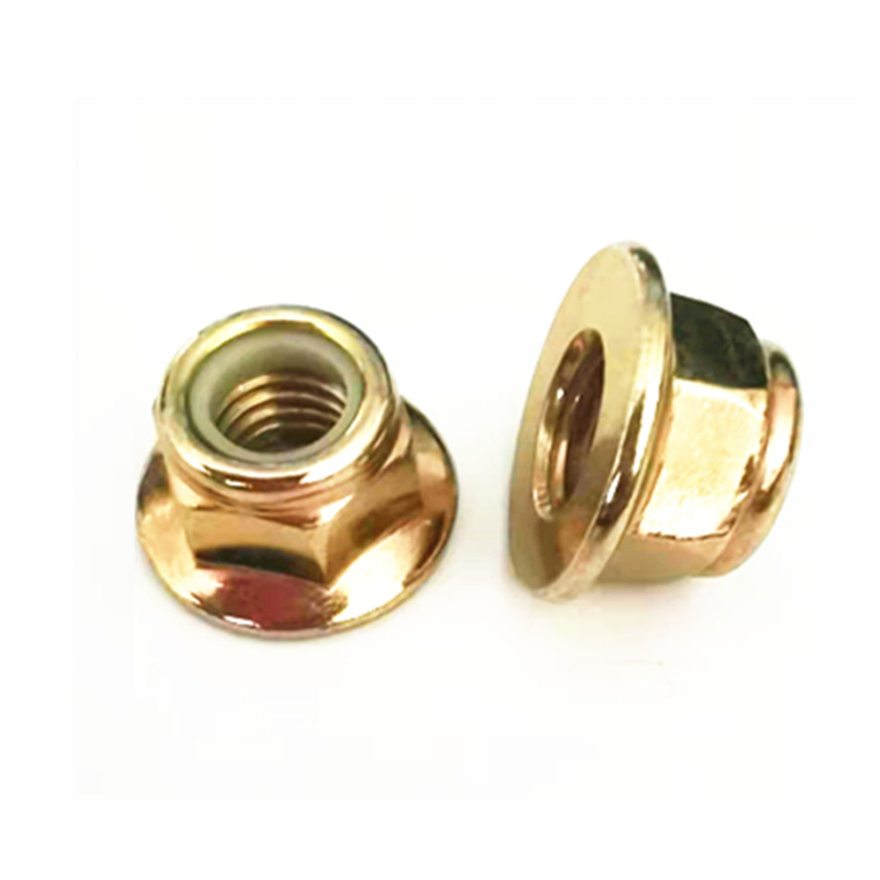 Paidu Hexagonal flange locknut nut nut cap Salt spray color zinc 120 hours flat head quality assurance M5M6M8M10M12