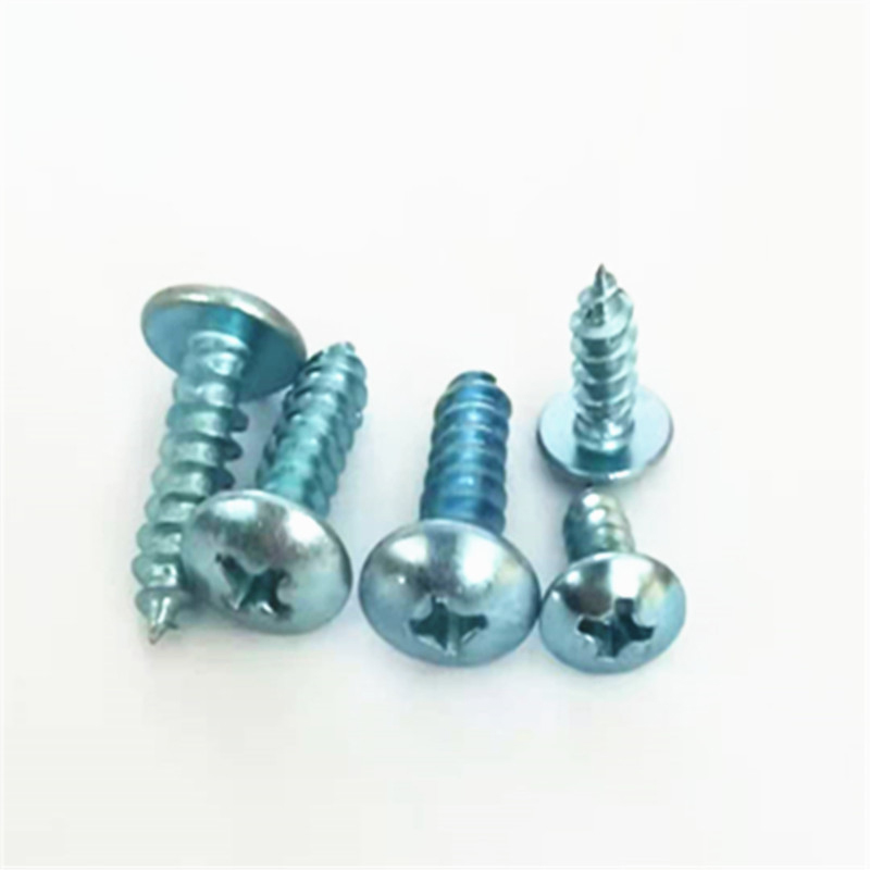 Paidu JISB1122T cross large flat head self-tapping nail blue and white zinc tip tail manufacturer direct sales quality assurance specifications