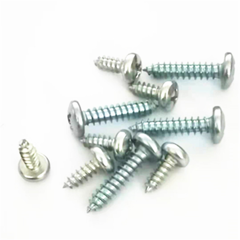 Paidu GB845 cross pan head self-tapping screw pointed screw blue and white zinc factory direct sales quality assurance specifications complete