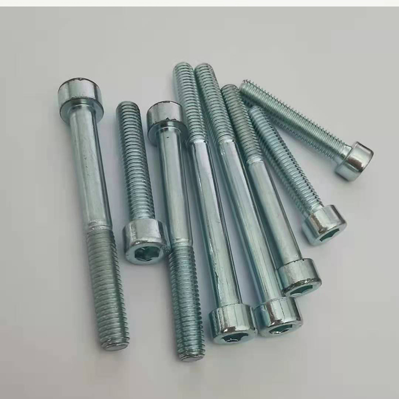 Paidu DIN7984 hexagonal thin cylindrical head machine screws 8.8 grade blue and white zinc plated bolt source manufacturer cup head screws