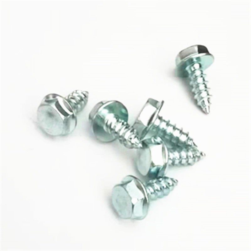 Paidu Hexagonal head flange self-tapping screws bolt screws Plated carbon steel blue white zinc 8.8 grade support custom factory direct sales