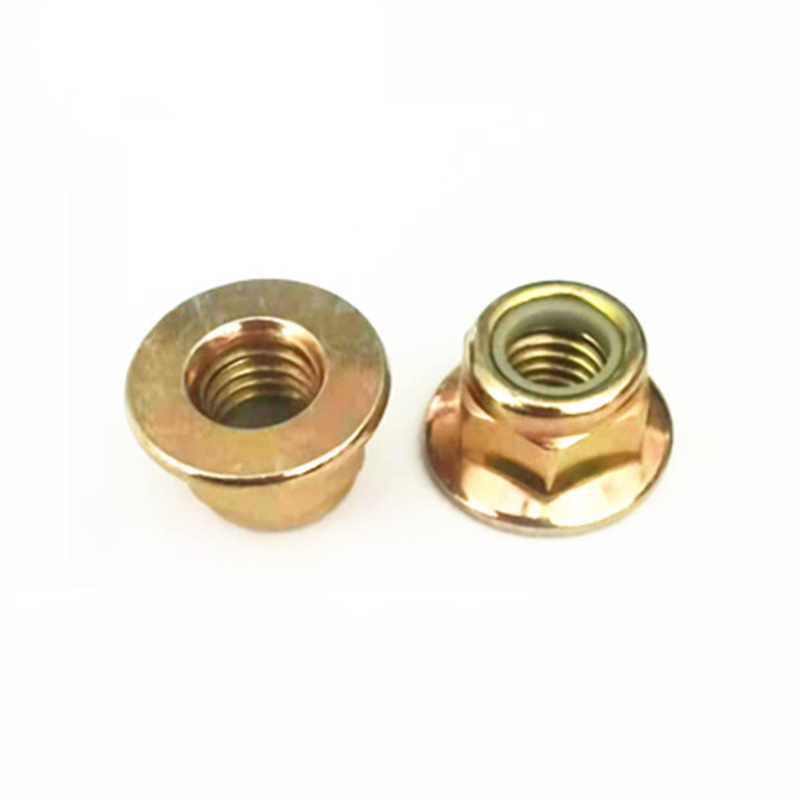 Paidu Hexagonal flange locknut nut nut cap Salt spray color zinc 120 hours flat head quality assurance M5M6M8M10M12